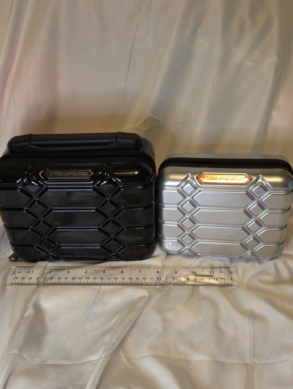 Aimee KESTENBERG Set of Two Hard Shell Travel Cases - Black and Silver